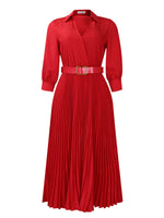 Load image into Gallery viewer, Curve V-Neck Pleated Dress
