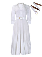 Load image into Gallery viewer, Curve V-Neck Pleated Dress
