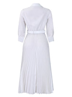 Load image into Gallery viewer, Curve V-Neck Pleated Dress
