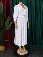 Load image into Gallery viewer, Curve V-Neck Pleated Dress
