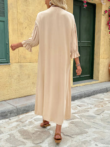 Retro Elegant Button Dress