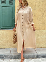 Load image into Gallery viewer, Retro Elegant Button Dress
