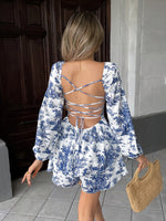 Load image into Gallery viewer, Elegant Printed Long Sleeve Jumpsuit
