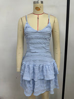 Load image into Gallery viewer, Ruffle Suspender Lace Dress
