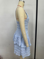 Load image into Gallery viewer, Ruffle Suspender Lace Dress
