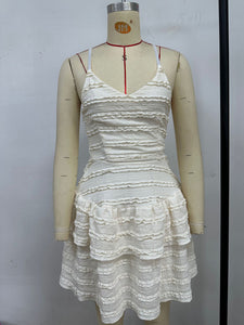 Ruffle Suspender Lace Dress