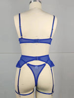 Load image into Gallery viewer, French Embroidered Flowers Lingerie Set
