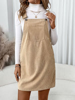 Load image into Gallery viewer, Suspender Corduroy Dress
