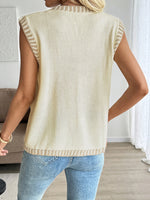 Load image into Gallery viewer, Contrast Colour Sleeveless Cardigan
