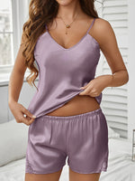 Load image into Gallery viewer, Suspender Lace Shorts Pyjamas Set
