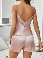 Load image into Gallery viewer, Suspender Lace Shorts Pyjamas Set

