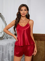 Load image into Gallery viewer, Suspender Lace Shorts Pyjamas Set
