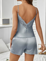 Load image into Gallery viewer, Suspender Lace Shorts Pyjamas Set
