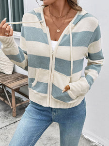 Hooded Knitted Jacket