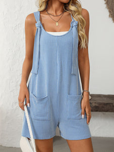 Casual Twisted Stripe Knitted Jumpsuit Overalls