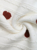 Load image into Gallery viewer, Heart Jacquard Contrast Cardigan
