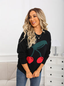 Cherry Print Sweater