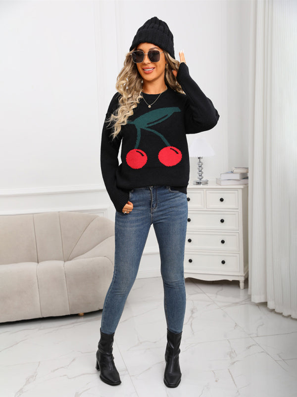 Cherry Print Sweater