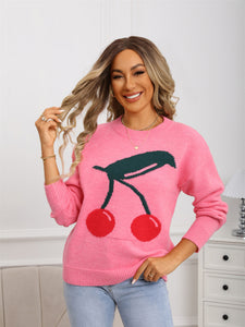 Cherry Print Sweater