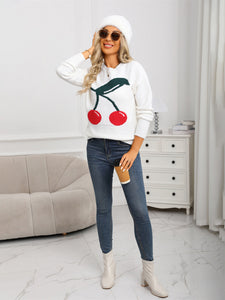 Cherry Print Sweater