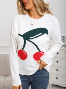 Cherry Print Sweater