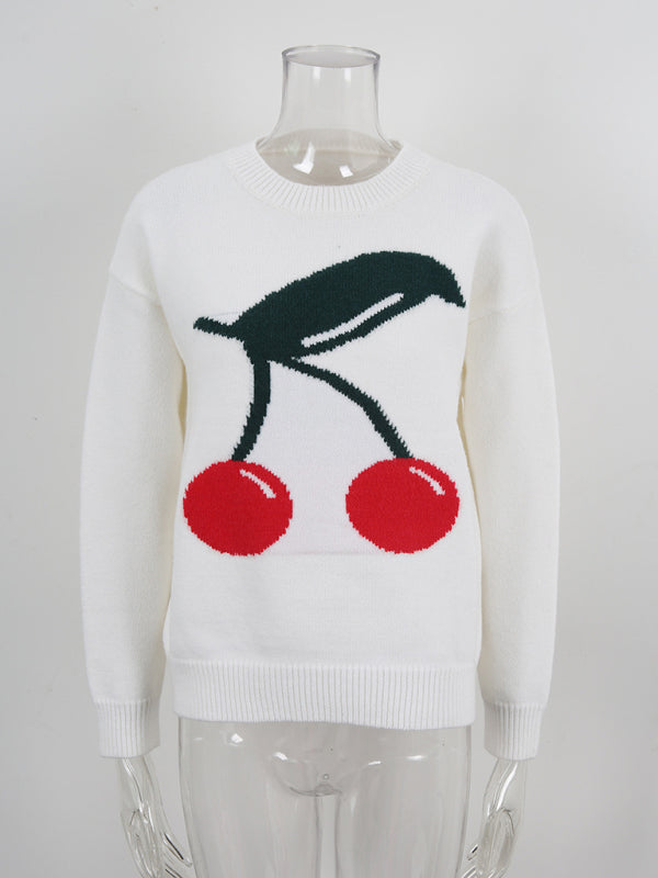 Cherry Print Sweater