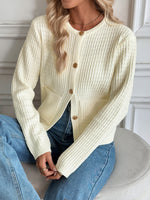Load image into Gallery viewer, Casual Metal Button Cardigan
