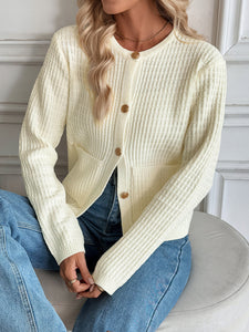Casual Metal Button Cardigan