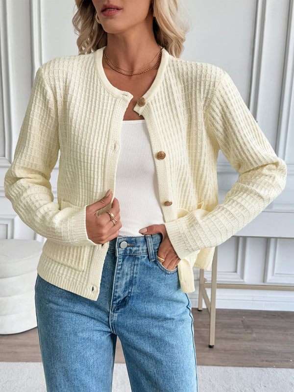 Casual Metal Button Cardigan