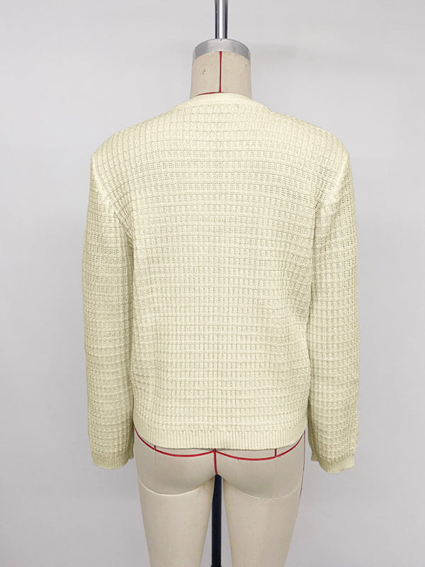 Casual Metal Button Cardigan