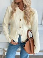 Load image into Gallery viewer, Casual Metal Button Cardigan
