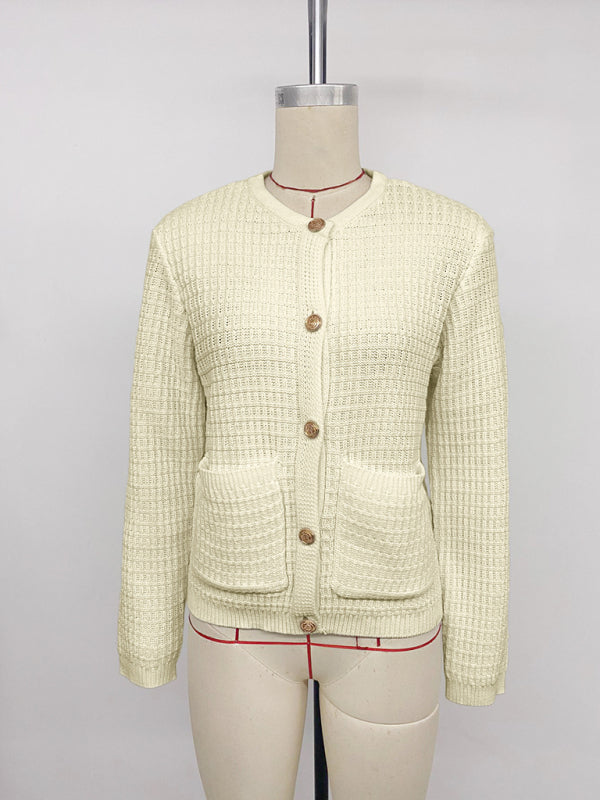 Casual Metal Button Cardigan
