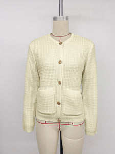 Casual Metal Button Cardigan