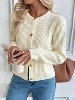 Load image into Gallery viewer, Casual Metal Button Cardigan
