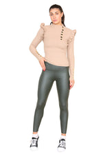 Load image into Gallery viewer, PU Fleece Line High Waisted Wet Look Faux Leather Legging
