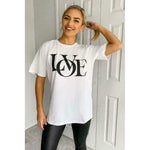 Load image into Gallery viewer, Oversized “Love” Print Short Sleeves T-Shirt
