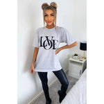 Load image into Gallery viewer, Oversized “Love” Print Short Sleeves T-Shirt
