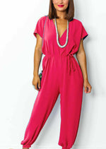 Load image into Gallery viewer, V-Neck Tie Up Jumpsuit
