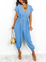 Load image into Gallery viewer, V-Neck Tie Up Jumpsuit
