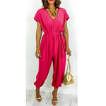 Load image into Gallery viewer, V-Neck Tie Up Jumpsuit
