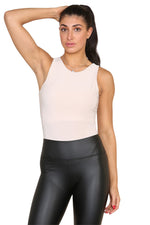 Load image into Gallery viewer, Slinky Racer Round Neck Double Layered Top Bodysuit
