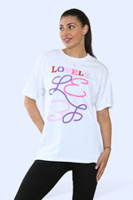 Load image into Gallery viewer, Oversized &quot;Lovely&quot; Printed Short Sleeve T-Shirt
