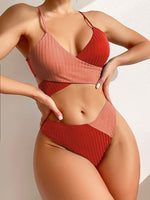 Load image into Gallery viewer, Cross Front High Waist Bikini Set
