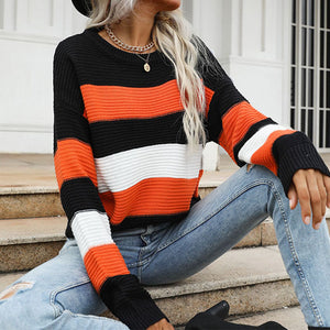 Thin Loose Striped Sweater