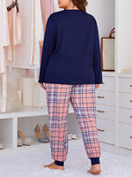 Load image into Gallery viewer, Curve Plaid Trousers Pyjamas Set

