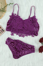 Load image into Gallery viewer, Spaghetti Straps Crochet Lace Lingerie Set
