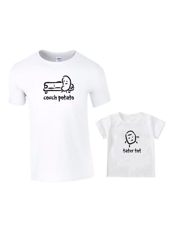 Men's "COUCH POTATO" Printed T-Shirt (Daddy & Me)