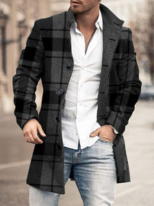 Men's Plaid Classic Overcoat