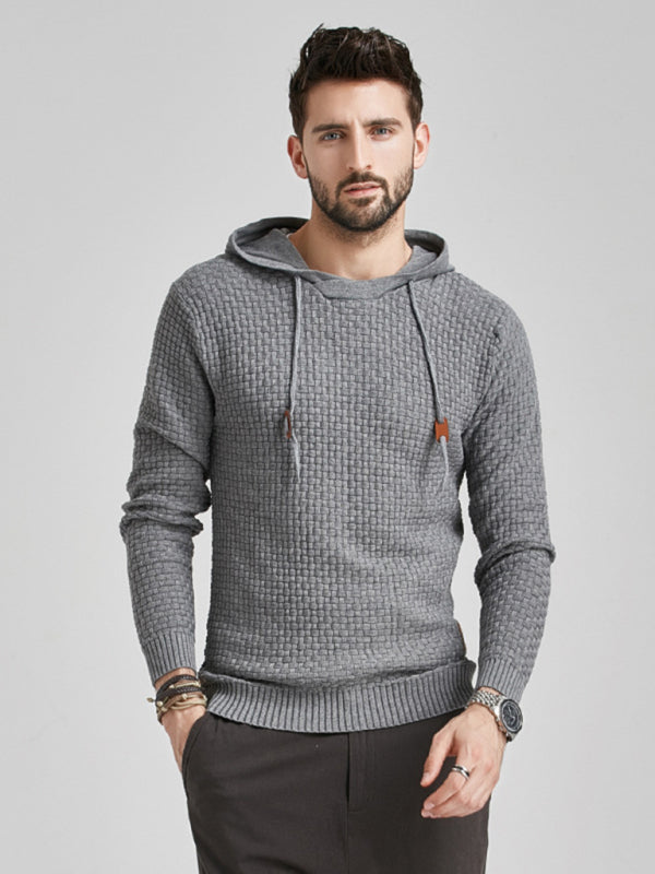 Men's Ribbed Hooded Sweater