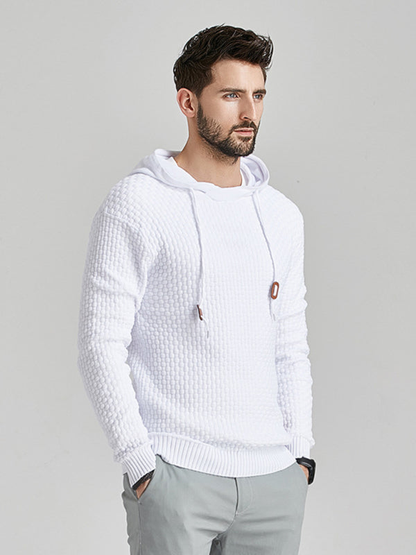 Men's Ribbed Hooded Sweater